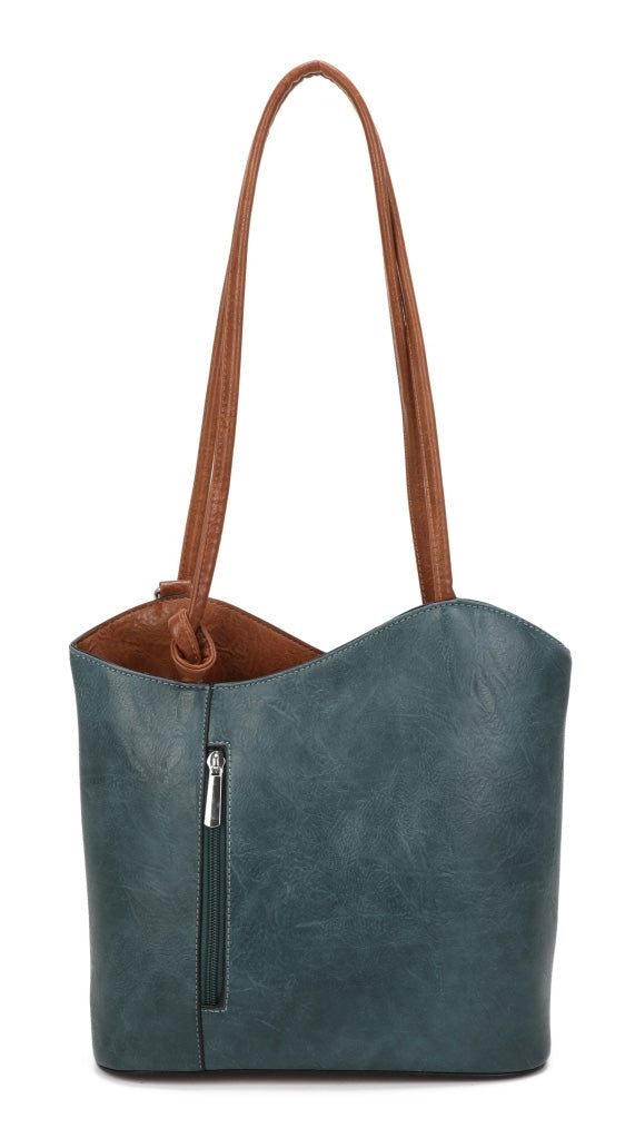 Womens Shoulder Bag and Convertible Backpack In One