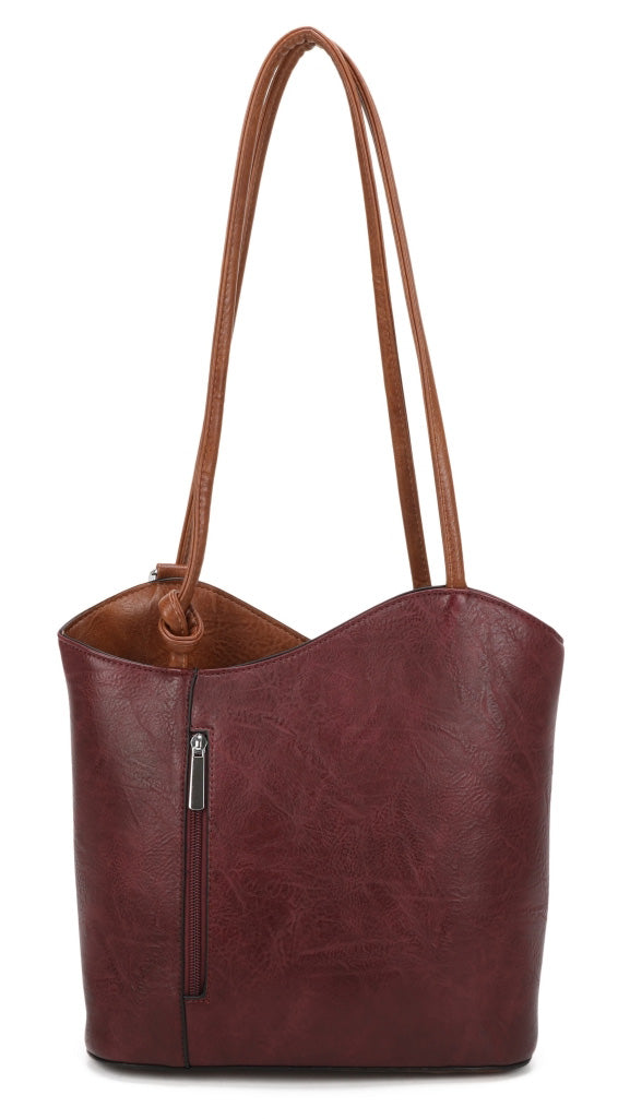 Womens Shoulder Bag and Convertible Backpack In One