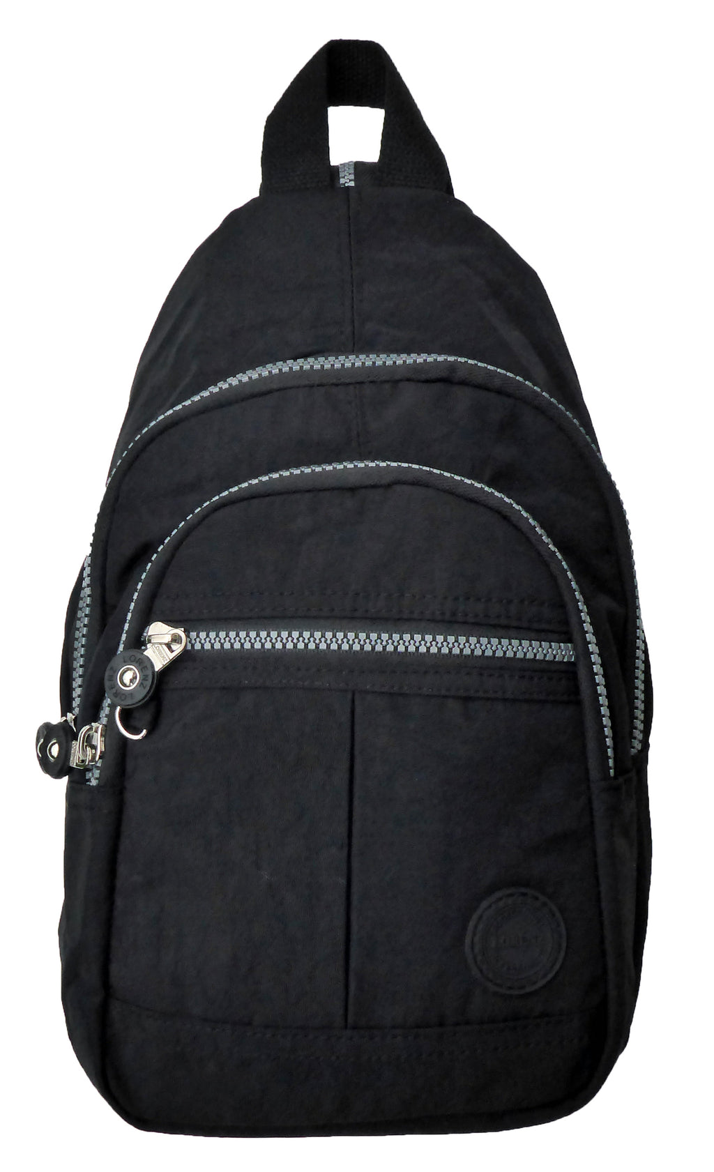 Nylon Backpack Shoulder Bag Travel - Holidays, Everyday, Travel, Festivals — Black