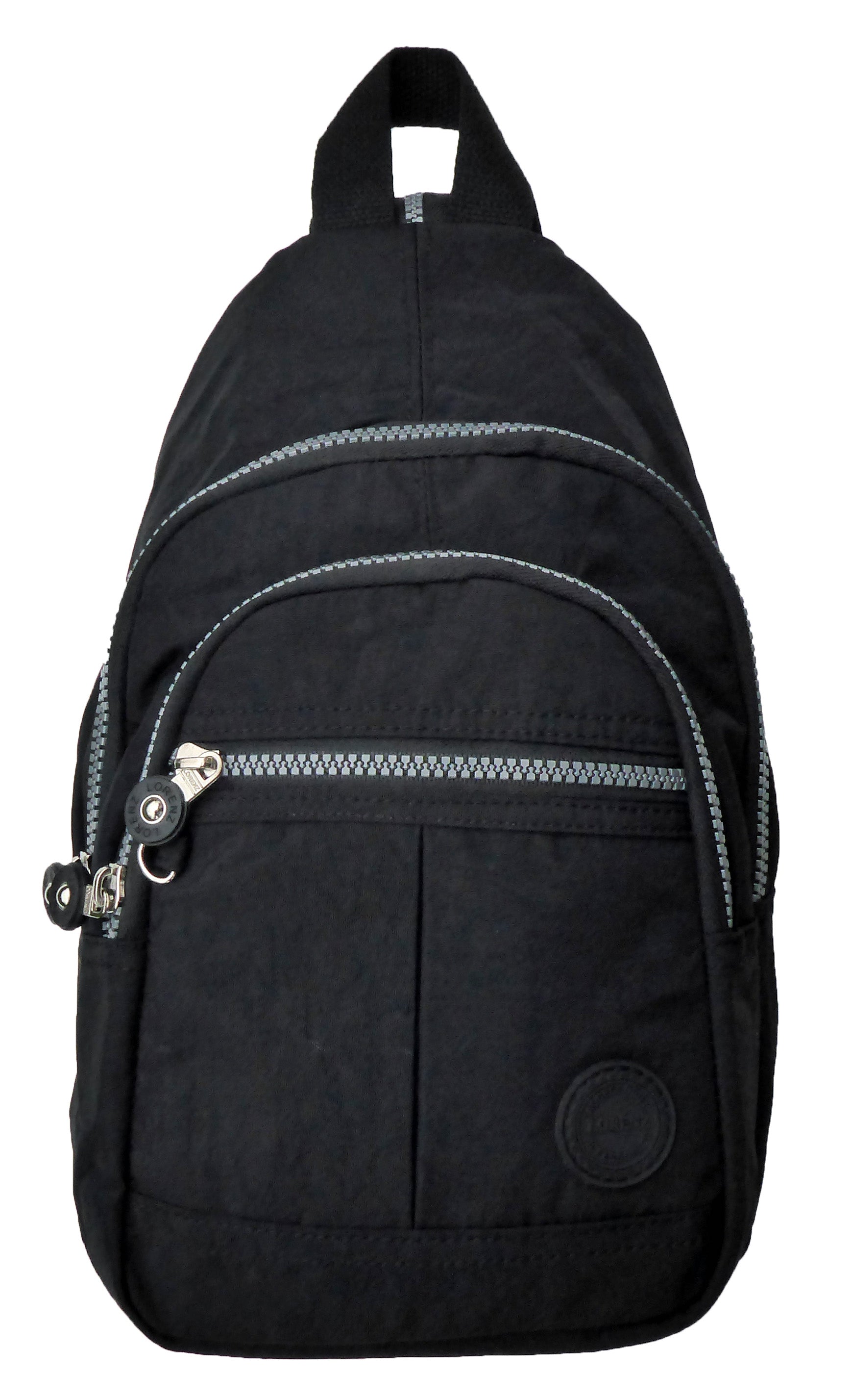 Nylon Backpack Shoulder Bag Travel - Holidays, Everyday, Travel, Festivals — Black