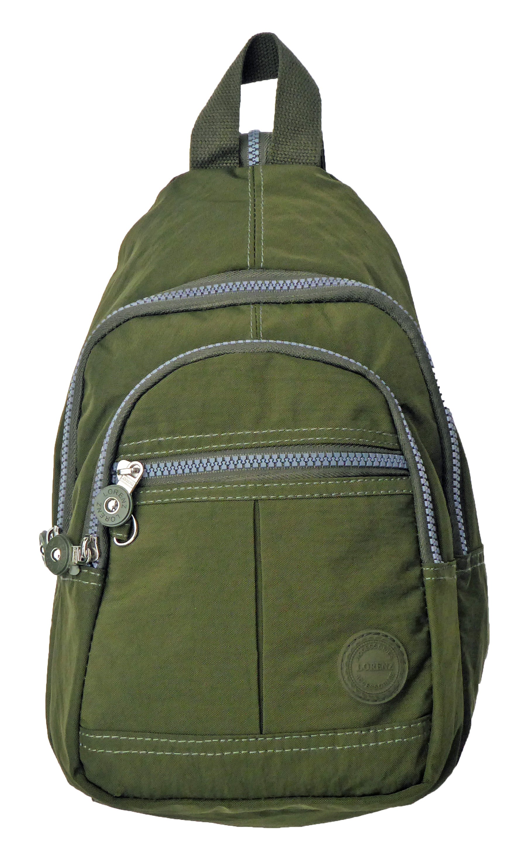 Nylon Backpack Shoulder Bag Travel - Holidays, Everyday, Travel, Festivals — Green