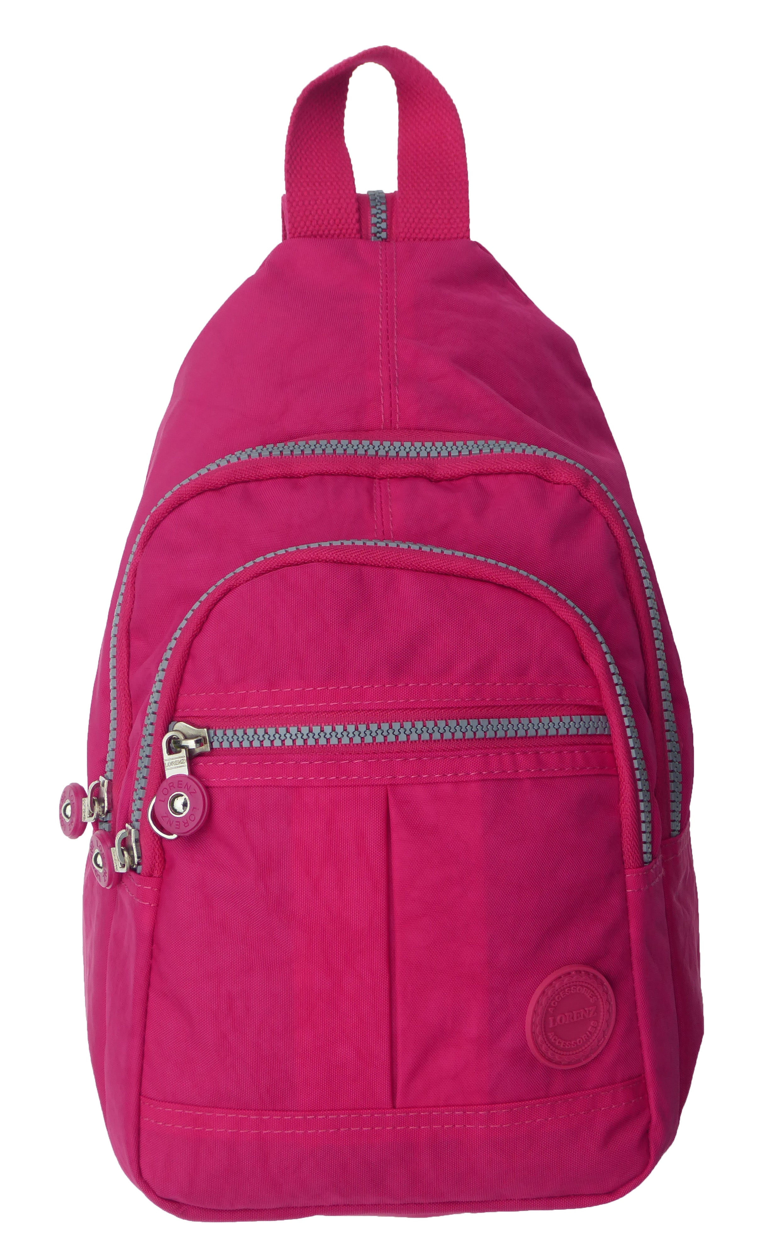 Nylon Backpack Shoulder Bag Travel - Holidays, Everyday, Travel, Festivals — Pink