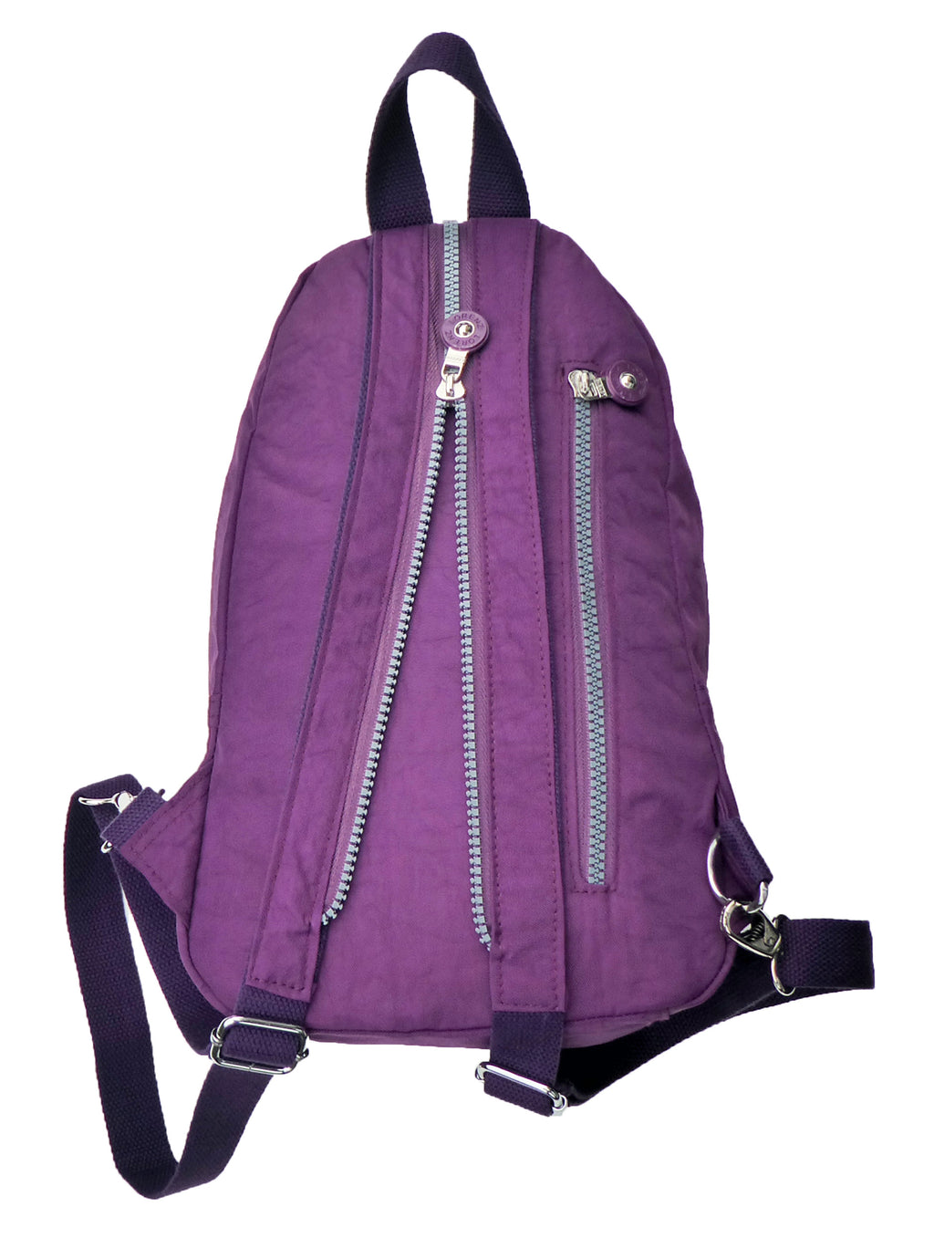 Purple Nylon Backpack Shoulder Bag Travel - Holidays, Everyday, Travel, Festivals
