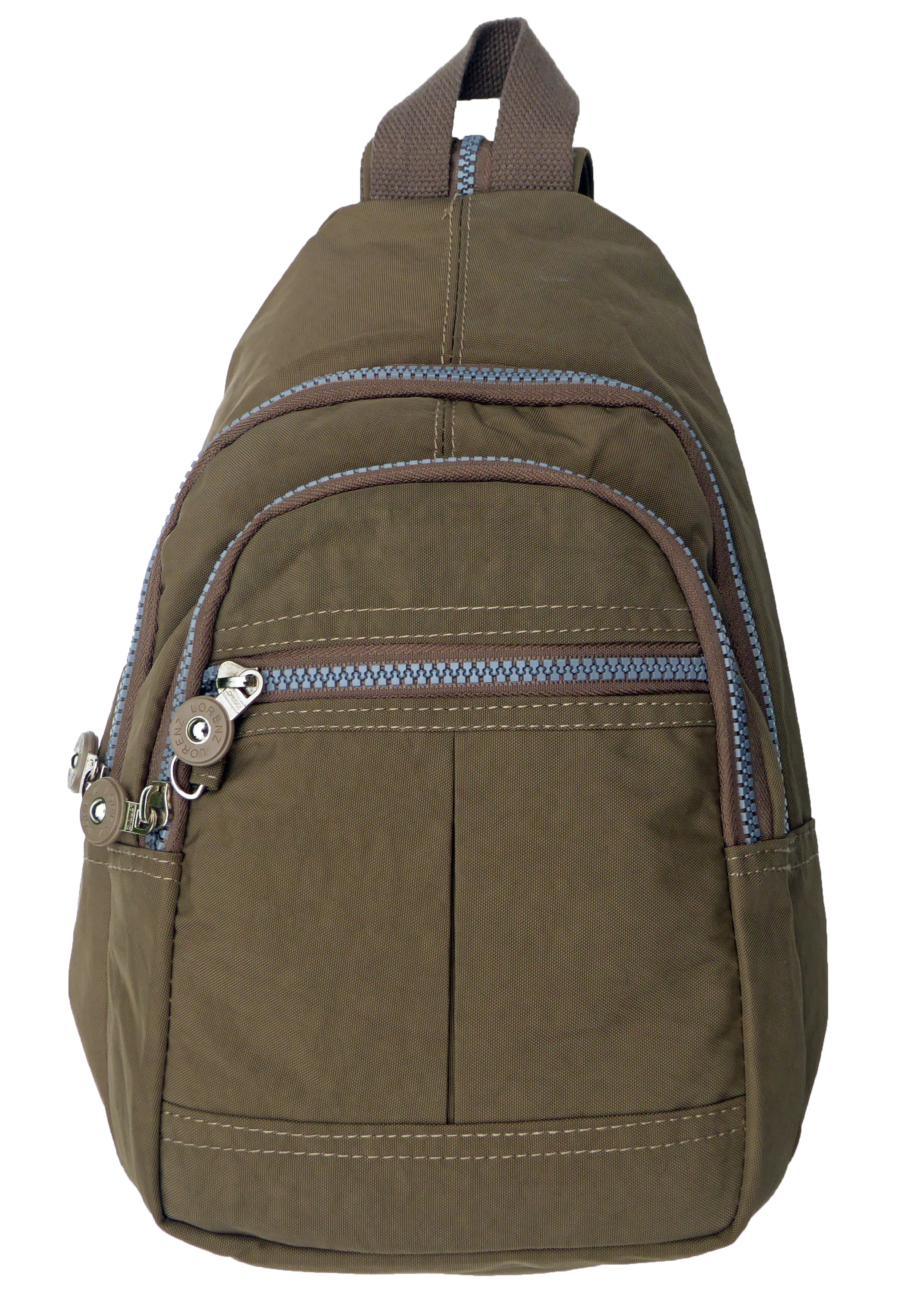 Nylon Backpack Shoulder Bag Travel - Holidays, Everyday, Travel, Festivals — Taupe