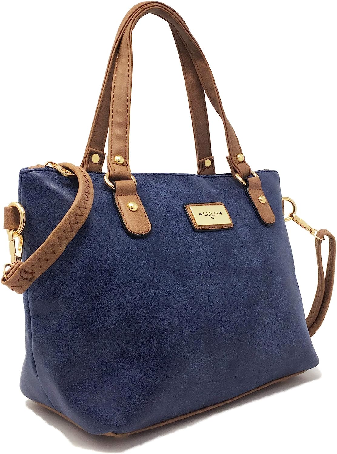 Top Handle Grab Bag with Detachable Adjustable Crossbody Shoulder Strap — detail view
