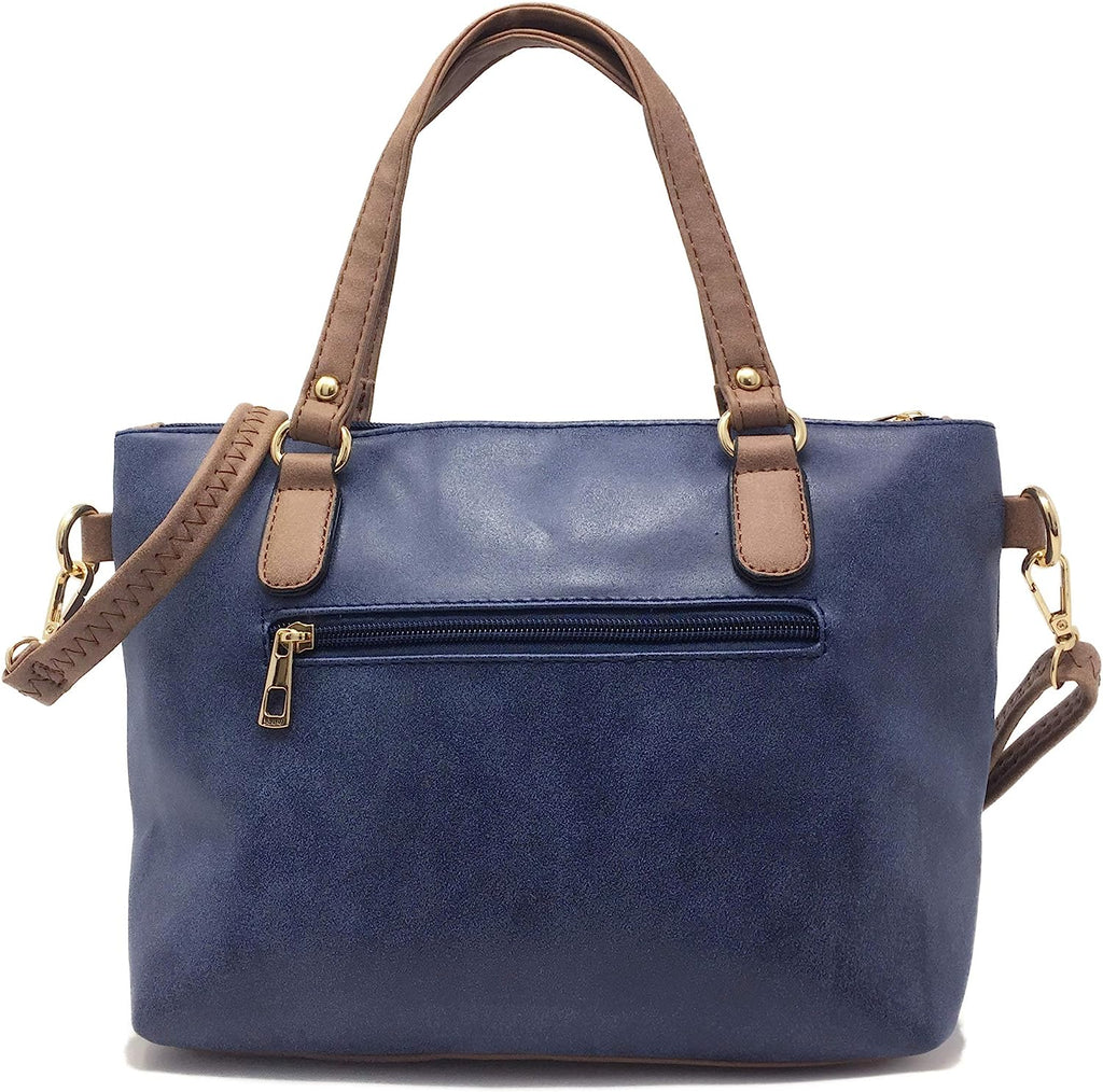 Top Handle Grab Bag with Detachable Adjustable Crossbody Shoulder Strap — side view