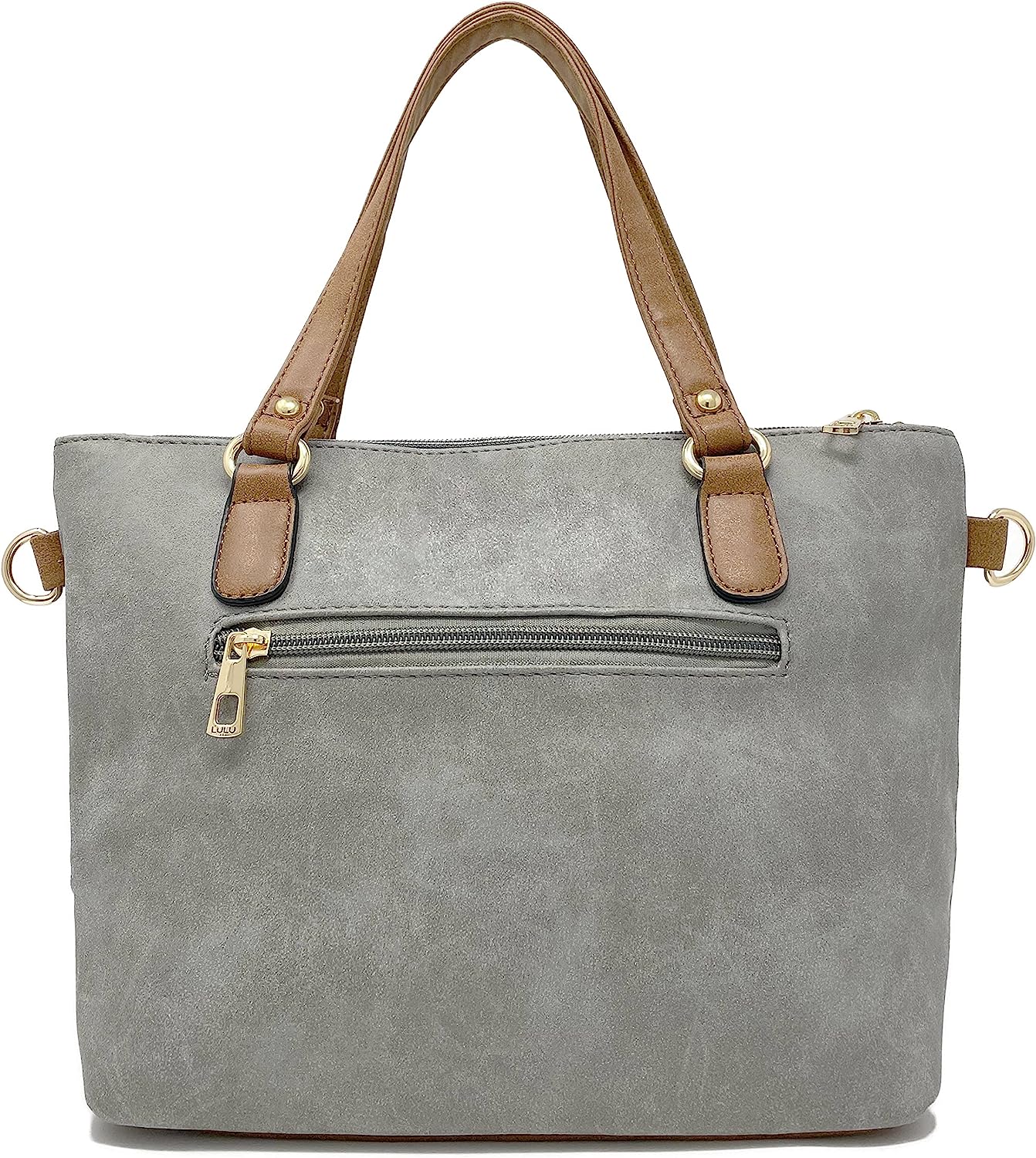 Top Handle Grab Bag with Detachable Adjustable Crossbody Shoulder Strap — angle view