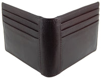 Small Premium Real Leather Compact Wallet Holder Case 12 Card Slots Brown