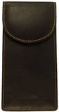 Double Spectacle Glasses Eyewear Specs Case with Magnetic Closure Real Leather