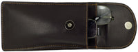 Double Spectacle Glasses Eyewear Specs Case with Magnetic Closure Real Leather