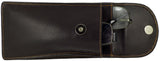 Double Spectacle Glasses Eyewear Specs Case with Magnetic Closure Real Leather