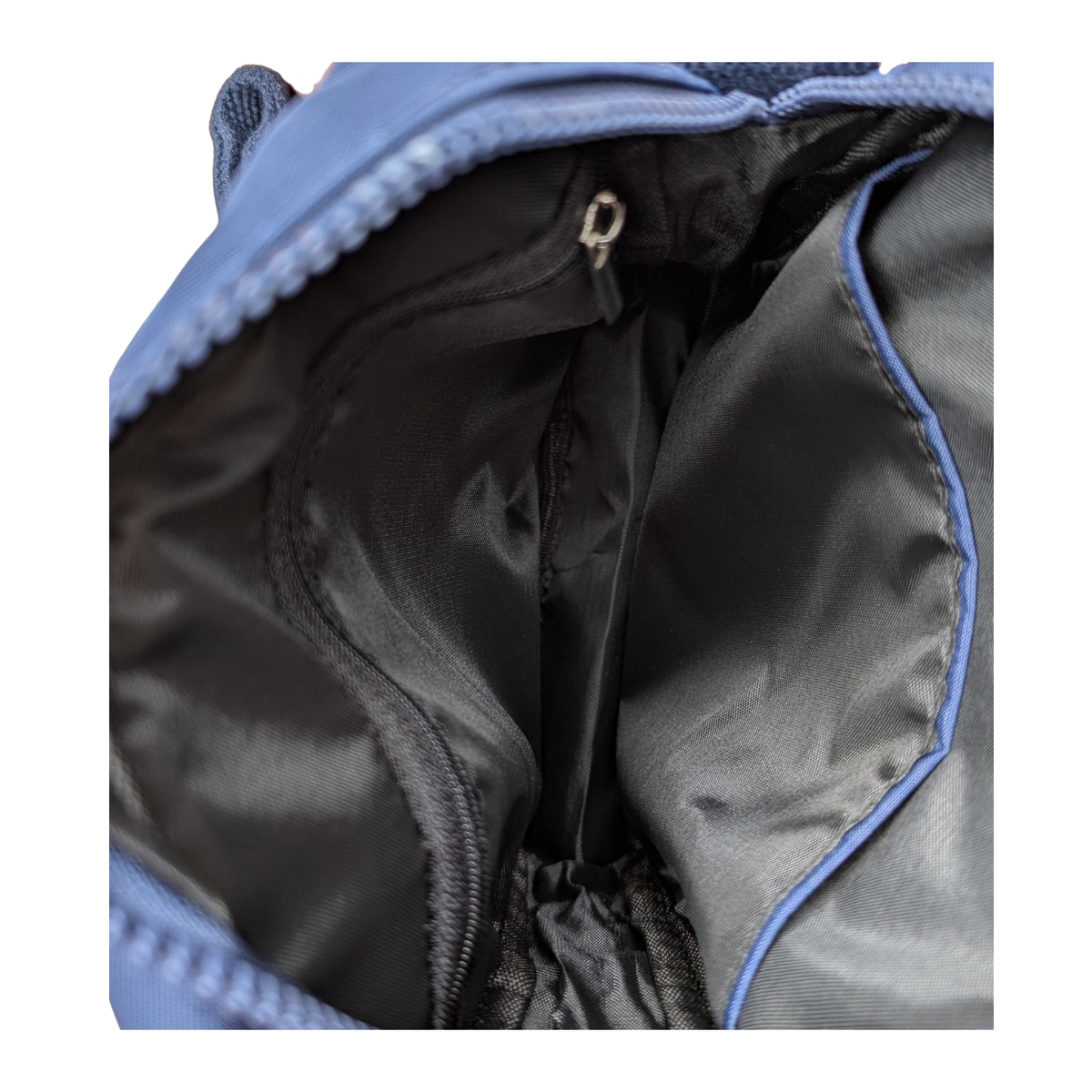Lightweight Nylon Crossbody Bag - 3 Zip Sections, Water Resistant