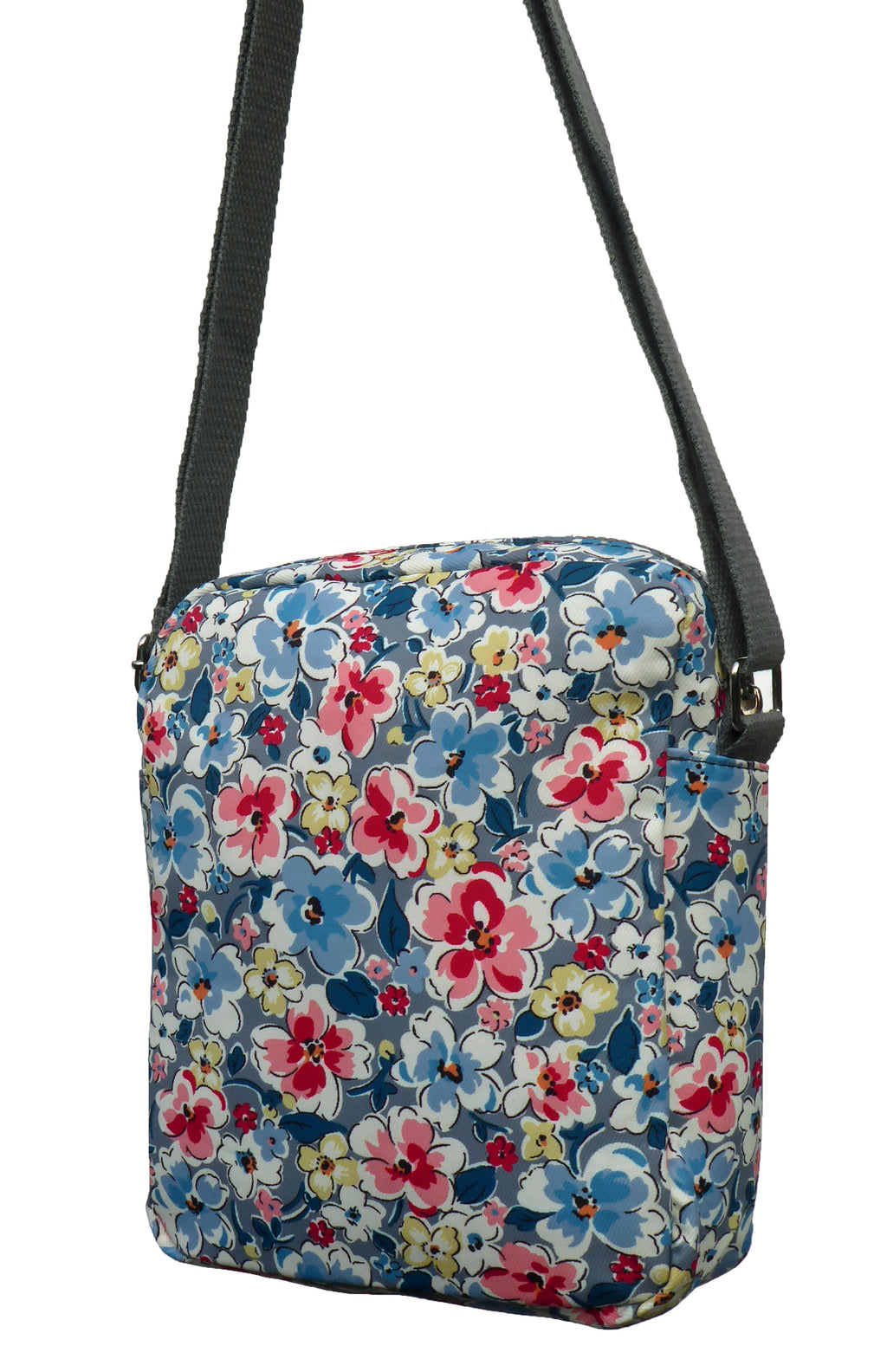 SALE Floral Nylon Crossbody & Shoulder Bag - 3 Zip Sections, Water Resistant