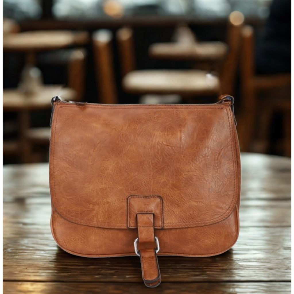 Saddle crossbody shoulder bag — main front view