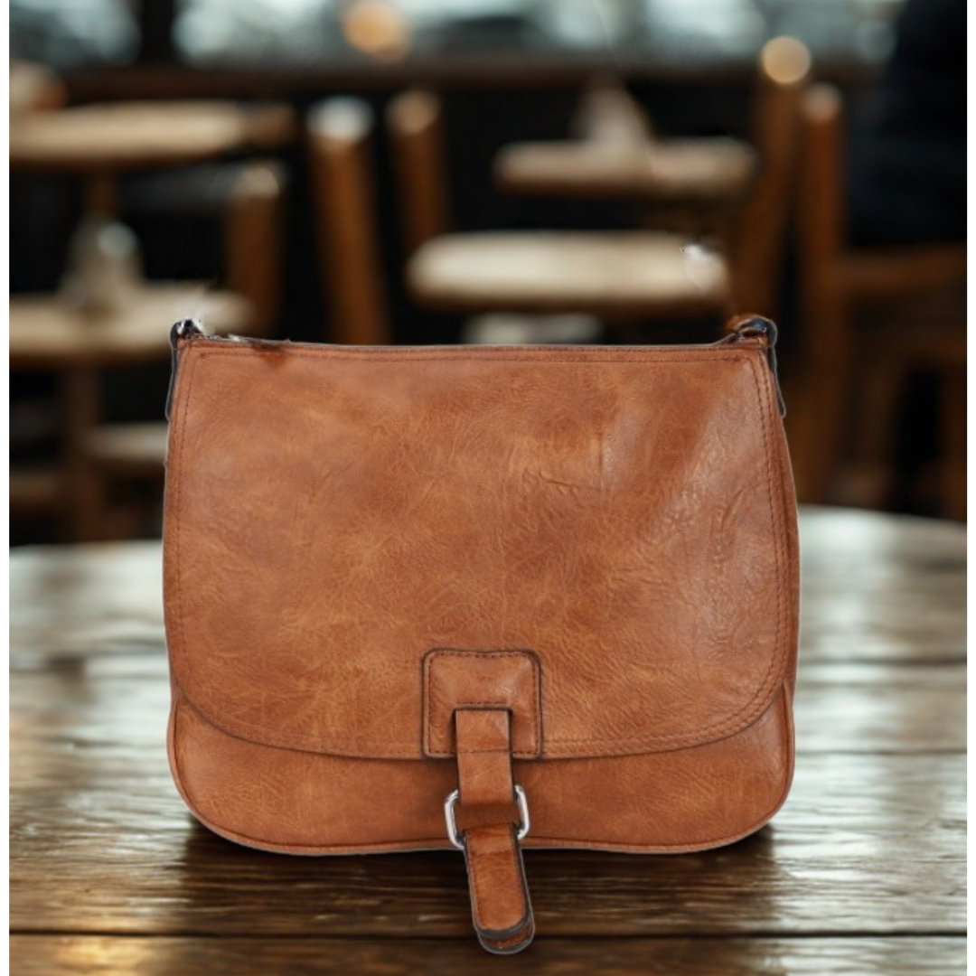Saddle crossbody shoulder bag — main front view