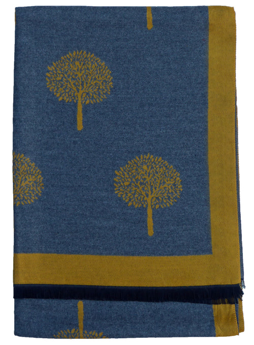**SALE** Tree Of Life Mulberry Design Long Scarf Soft Touch CASHMERE Yellow