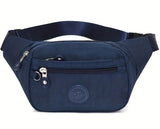 Womens Mens Bumbag Waist Hip Bag 5 Zip Lightweight Travel Nylon - Holidays, Everyday, Travel Use, Festivals