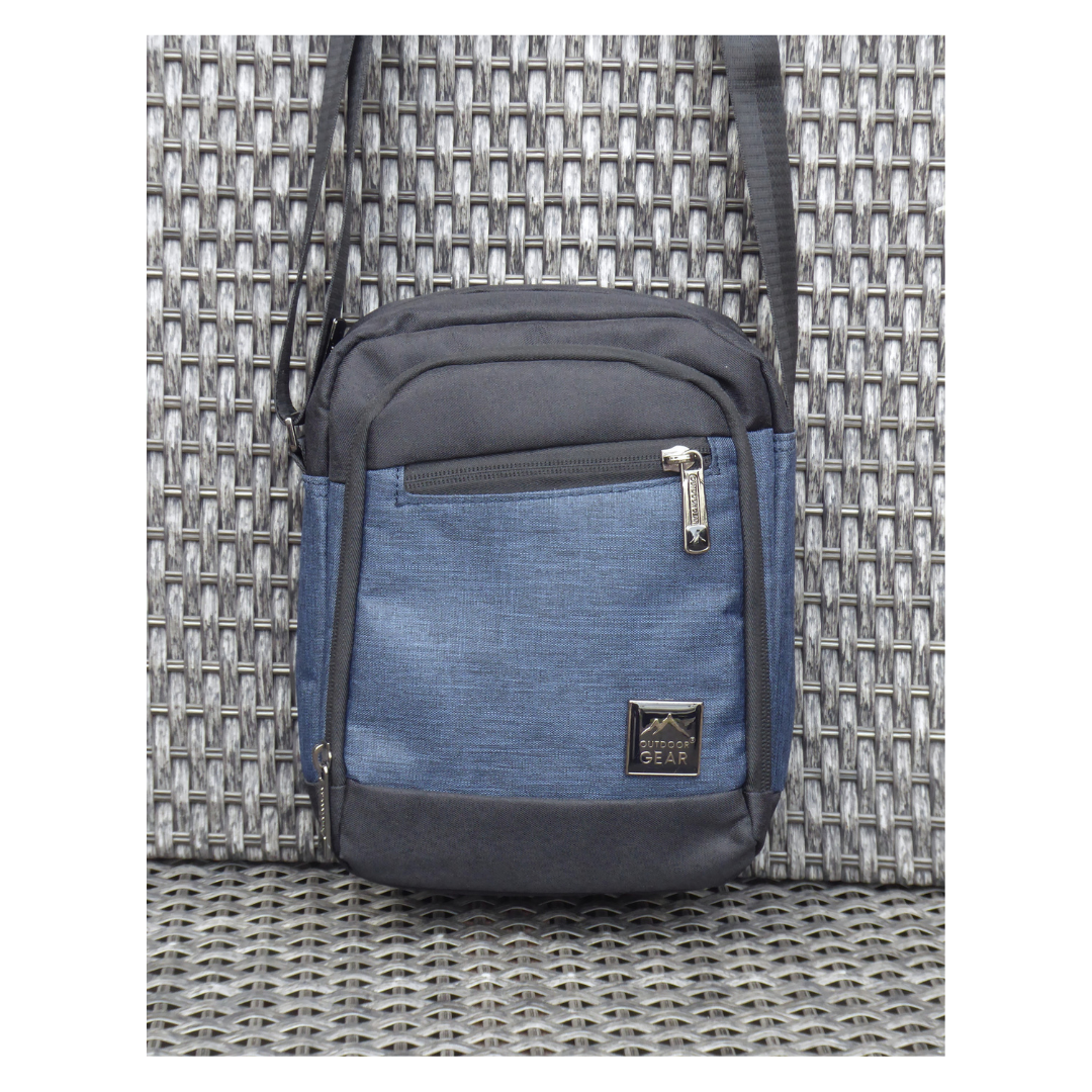 Cross-Body Bag Outdoor Gear - 3 Sections - Small Unisex — Blue