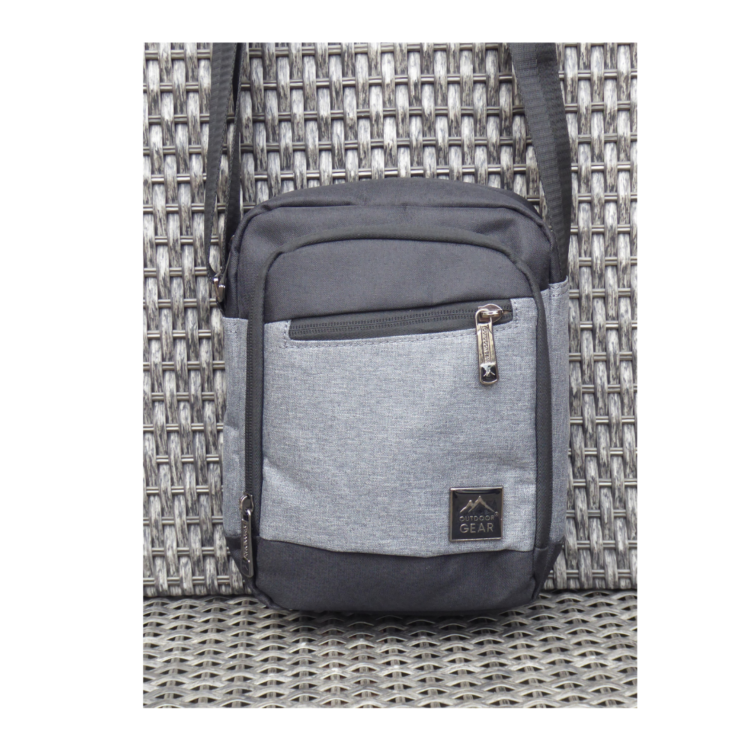 Cross-Body Bag Outdoor Gear - 3 Sections - Small Unisex — Grey