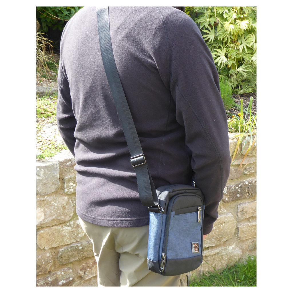 Cross-Body Bag Outdoor Gear - 3 Sections - Small Unisex — additional view lifestyle being worn