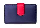 Womens Multi Coloured Real Leather RFID Purse for 13 Cards