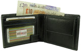 Italian Leather Wallet 10 card slots, 2 Note sections, Coin Pocket