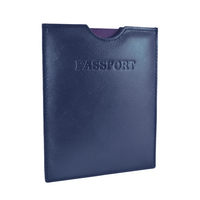 Travel Passport Holder Sleeve Protector Cover Wallet Real Leather