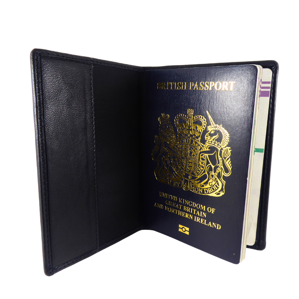 Travel Passport Holder Protector Cover Real Leather