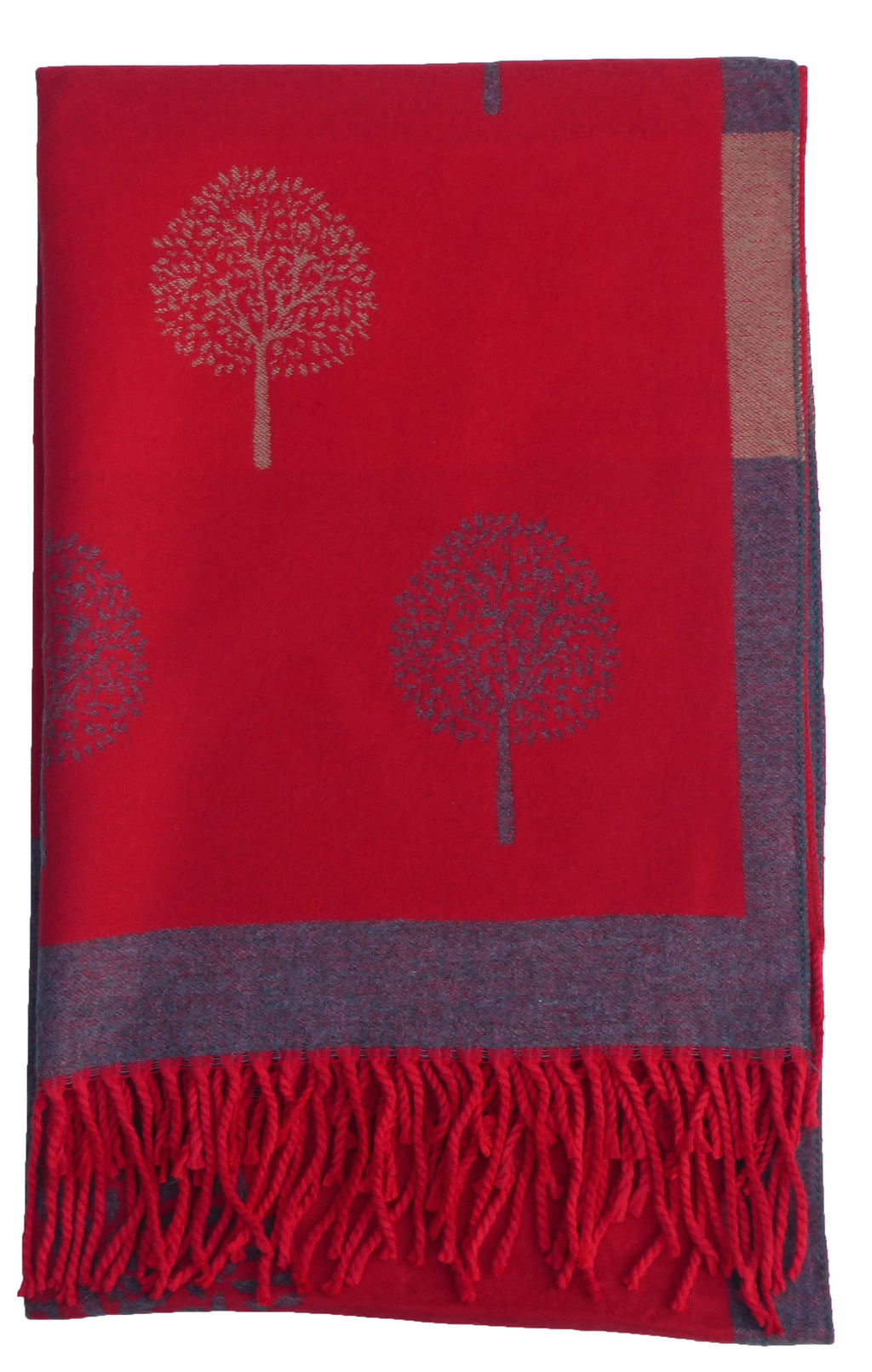 Tree Of Life Mulberry Design Stripe Long Scarf Shawl Soft Touch CASHMERE — view 18