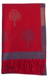 Tree Of Life Mulberry Design Stripe Long Scarf Shawl Soft Touch CASHMERE