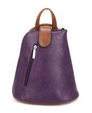 Small Triangular Backpack Shoulder Bag with Tab Top