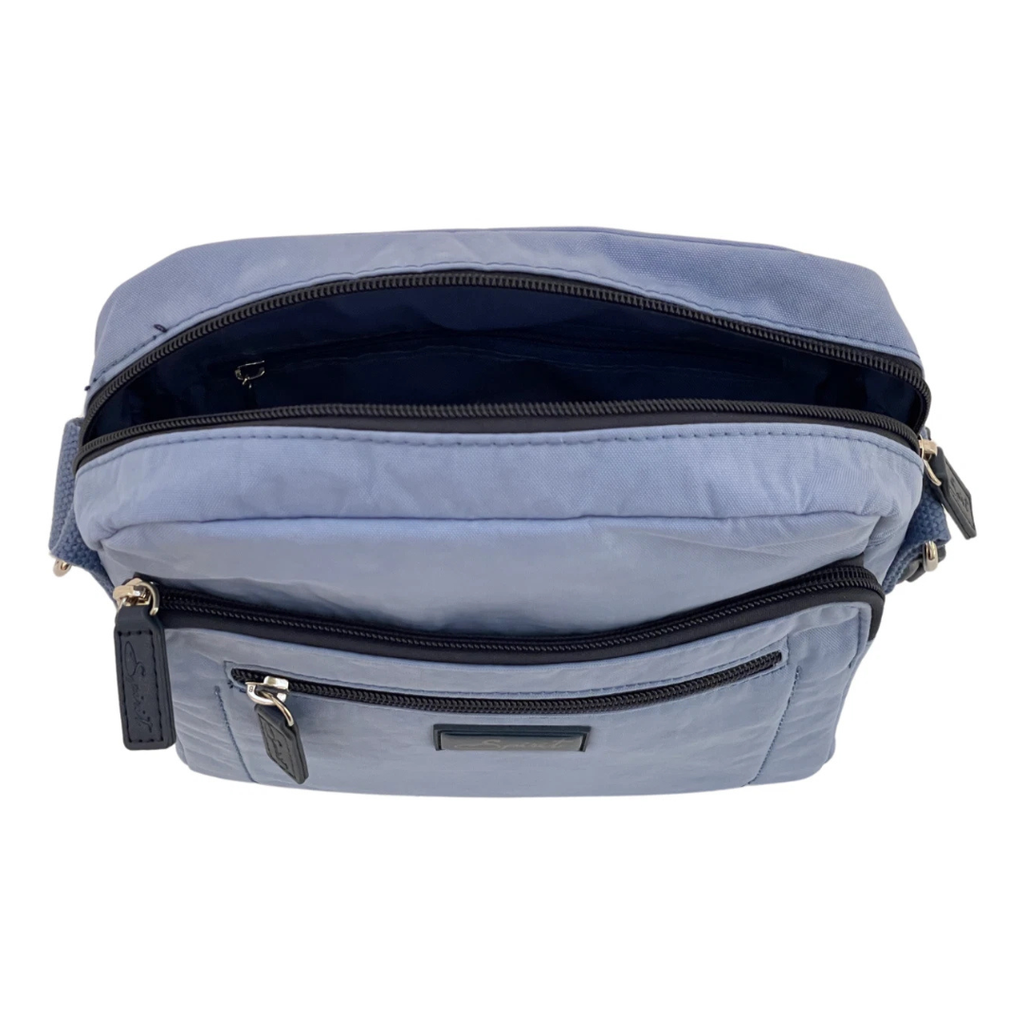 Blue Spirit Three Section Crossbody Bag Lightweight Bag