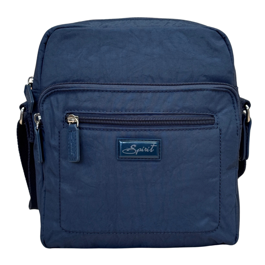 Spirit Three Section Crossbody Bag Lightweight Bag — Navy