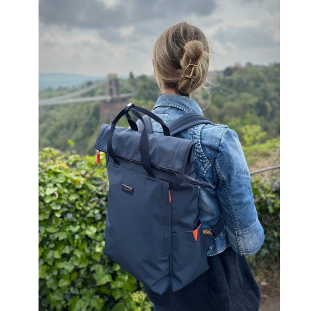 Spirit Eco Roll Top Backpack Large Lightweight  - Holidays, Everyday, Travel, Festivals — detail view