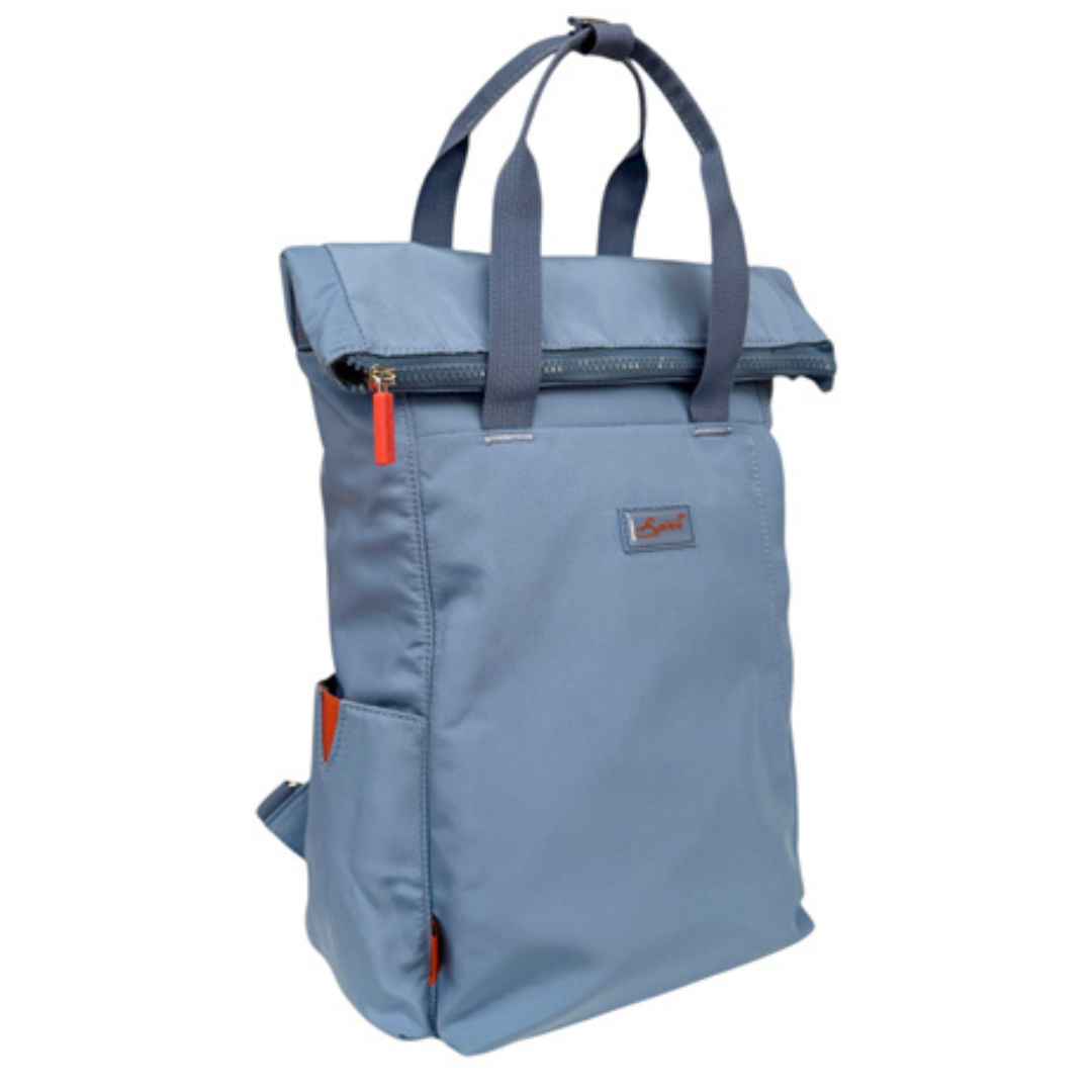 Spirit Eco Roll Top Backpack Large Lightweight  - Holidays, Everyday, Travel, Festivals — Light Blue