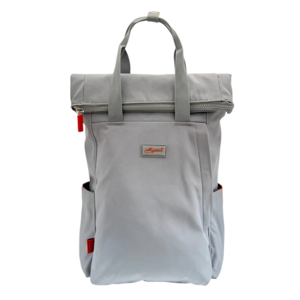 Grey Spirit Eco Roll Top Backpack Large Lightweight  - Holidays, Everyday, Travel, Festivals