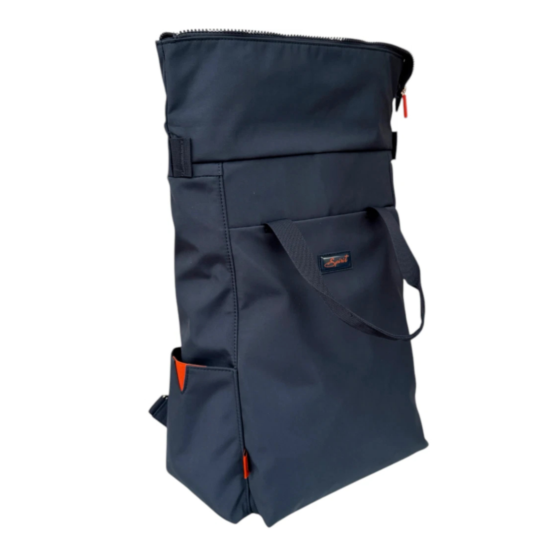 Navy Spirit Eco Roll Top Backpack Large Lightweight  - Holidays, Everyday, Travel, Festivals