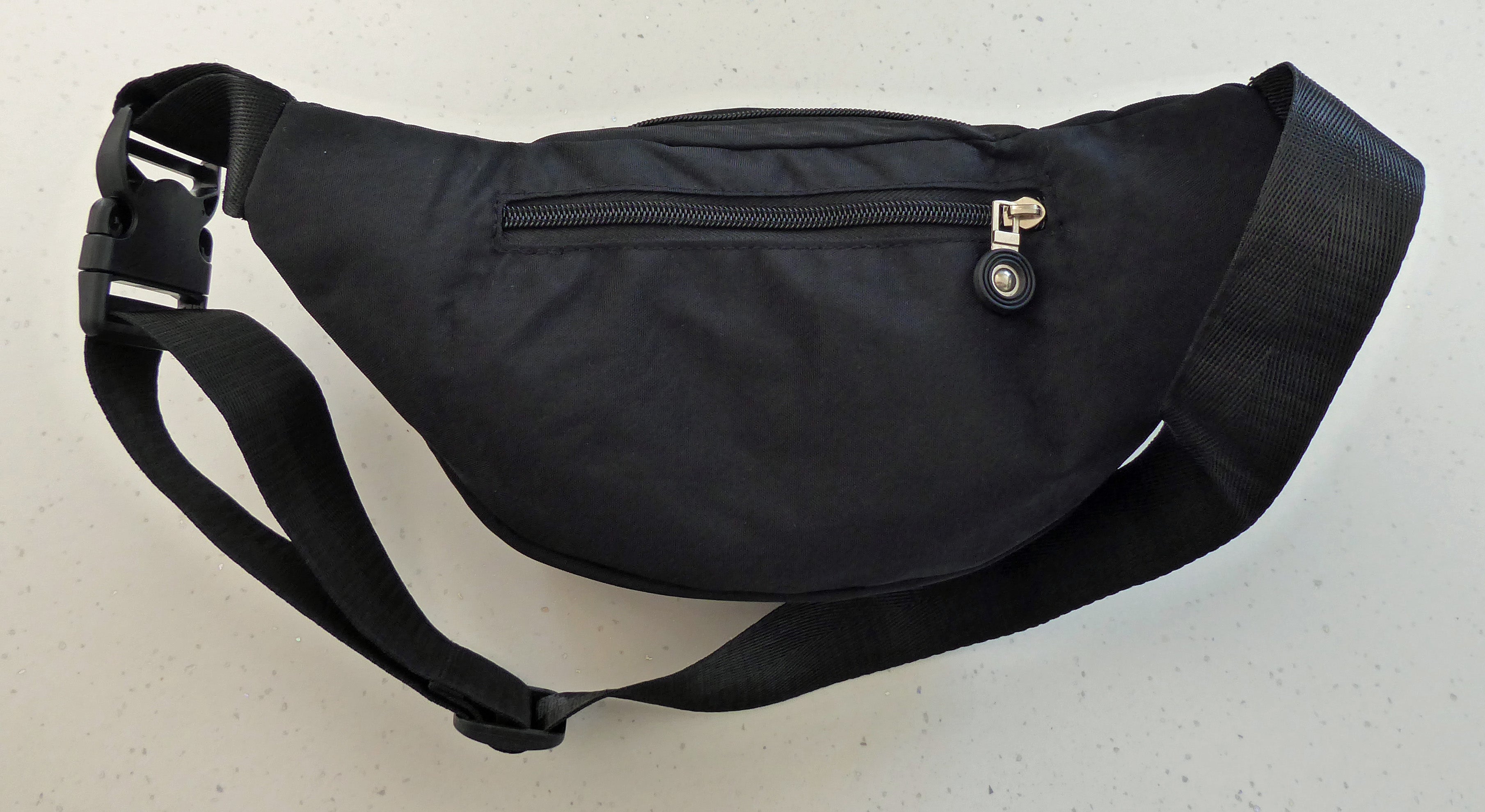 Bumbag Waist Hip Bag 5 Zip Lightweight Travel Nylon - Holidays, Everyday, Travel, Festivals — interior view