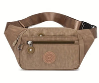 Womens Mens Bumbag Waist Hip Bag 5 Zip Lightweight Travel Nylon - Holidays, Everyday, Travel Use, Festivals