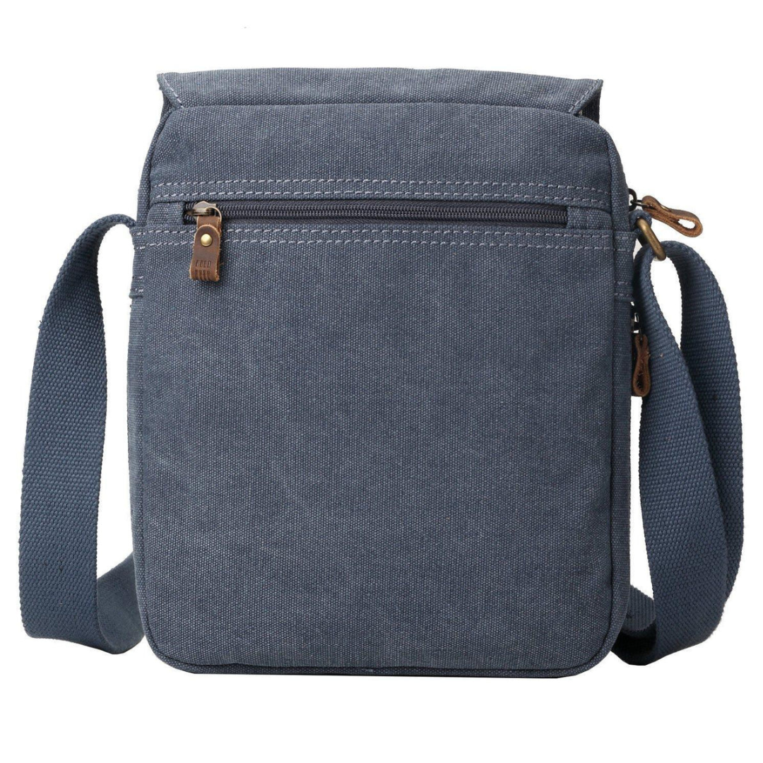 Blue Troop London Strong Canvas Cross body Bag with Front Buckle