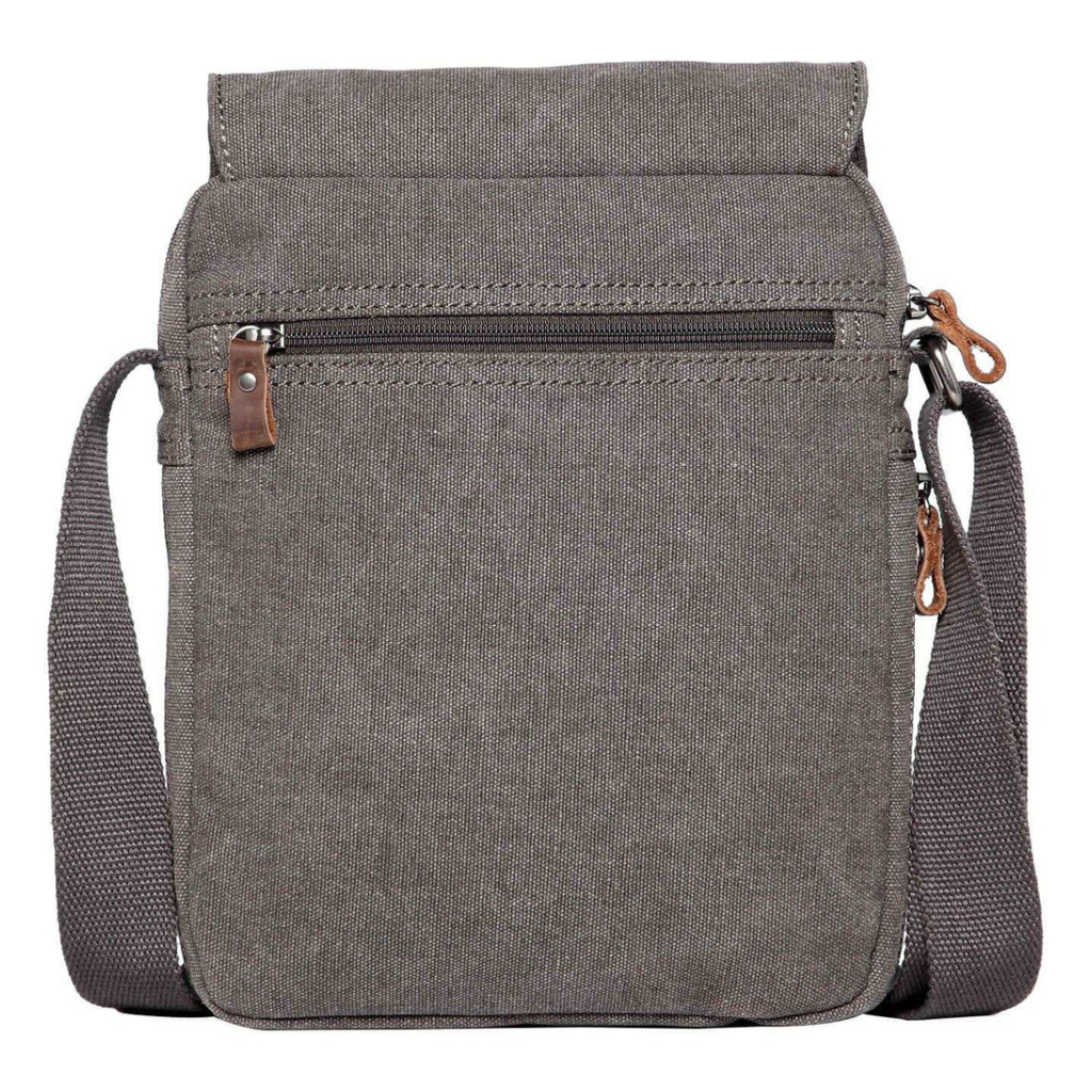 Troop London Strong Canvas Cross body Bag with Front Buckle — angle view