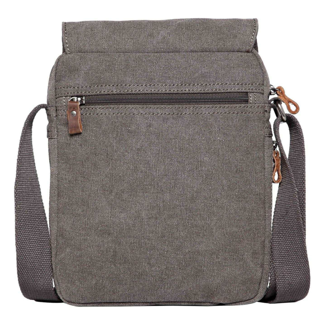 Troop London Strong Canvas Cross body Bag with Front Buckle — angle view