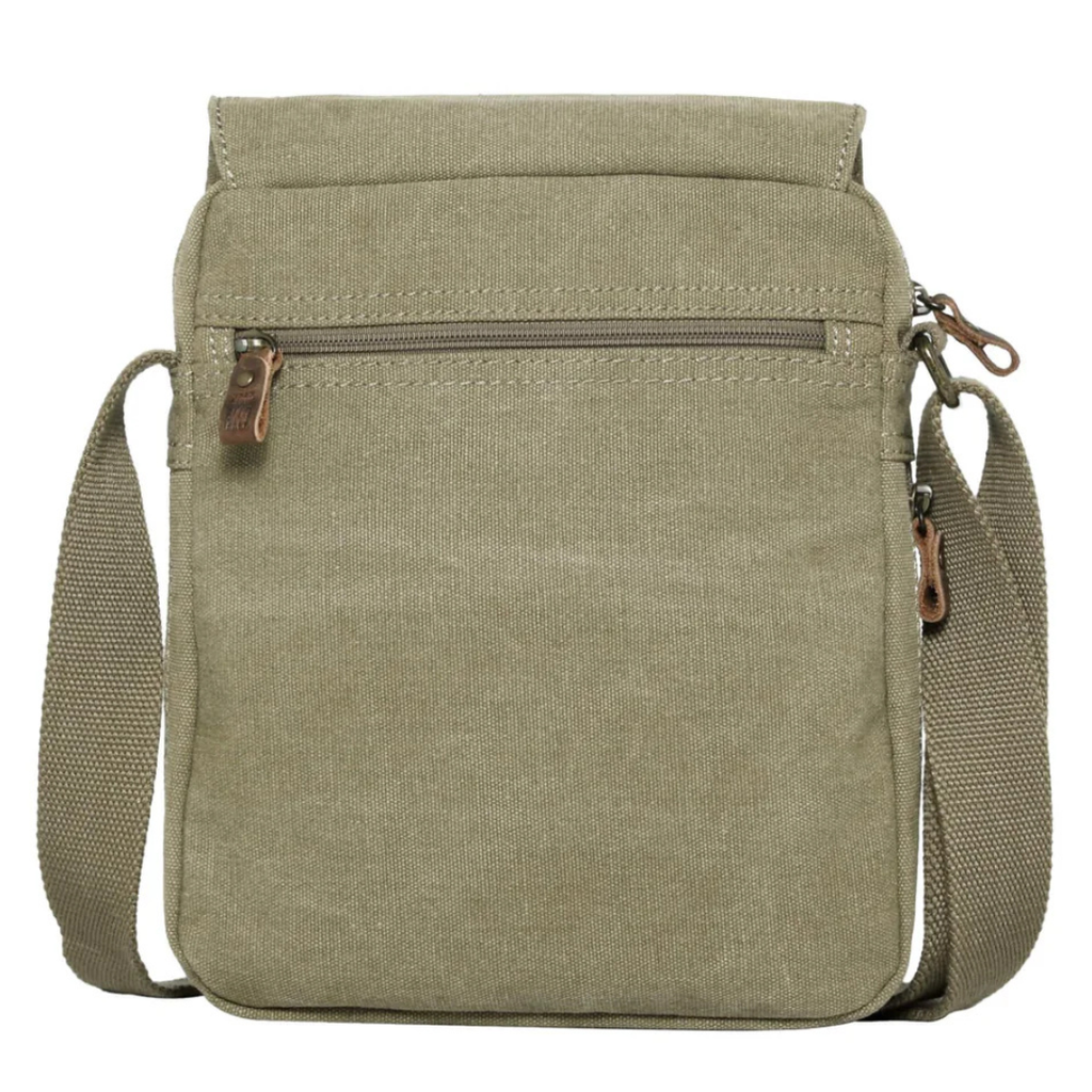 Troop London Strong Canvas Cross body Bag with Front Buckle — side view