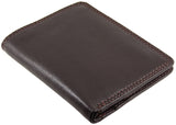 Mens Slim Compact Note Wallet 8 Card Slots Real Leather Visconti