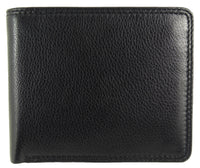 Mens Leather Bifold Coin Wallet 2 Notes 4 cards Visconti