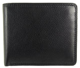 Mens Leather Bifold Coin Wallet 2 Notes 4 cards Visconti