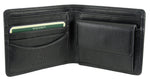 Mens Leather Bifold Coin Wallet 2 Notes 4 cards Visconti