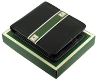 Mens Leather Bifold Coin Wallet 2 Notes 4 cards Visconti