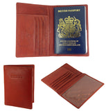 Passport Holder Card Slots - Premium Real Leather - Boxed