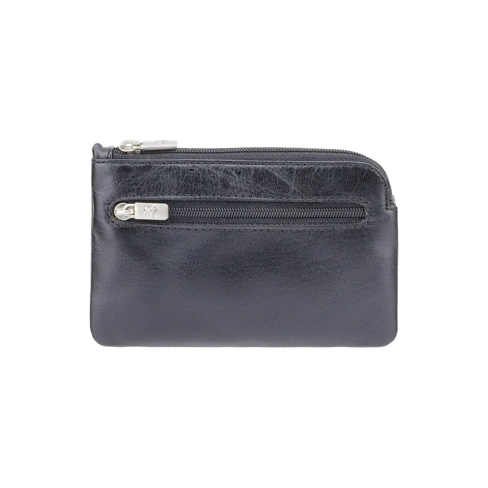 Leather Card, Coin, Keys Zip Purse